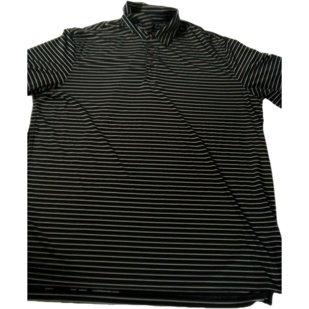 Men's Chase 54 Black Lightweight Airy Polo‎ Short Sleeve Shirt Size XL